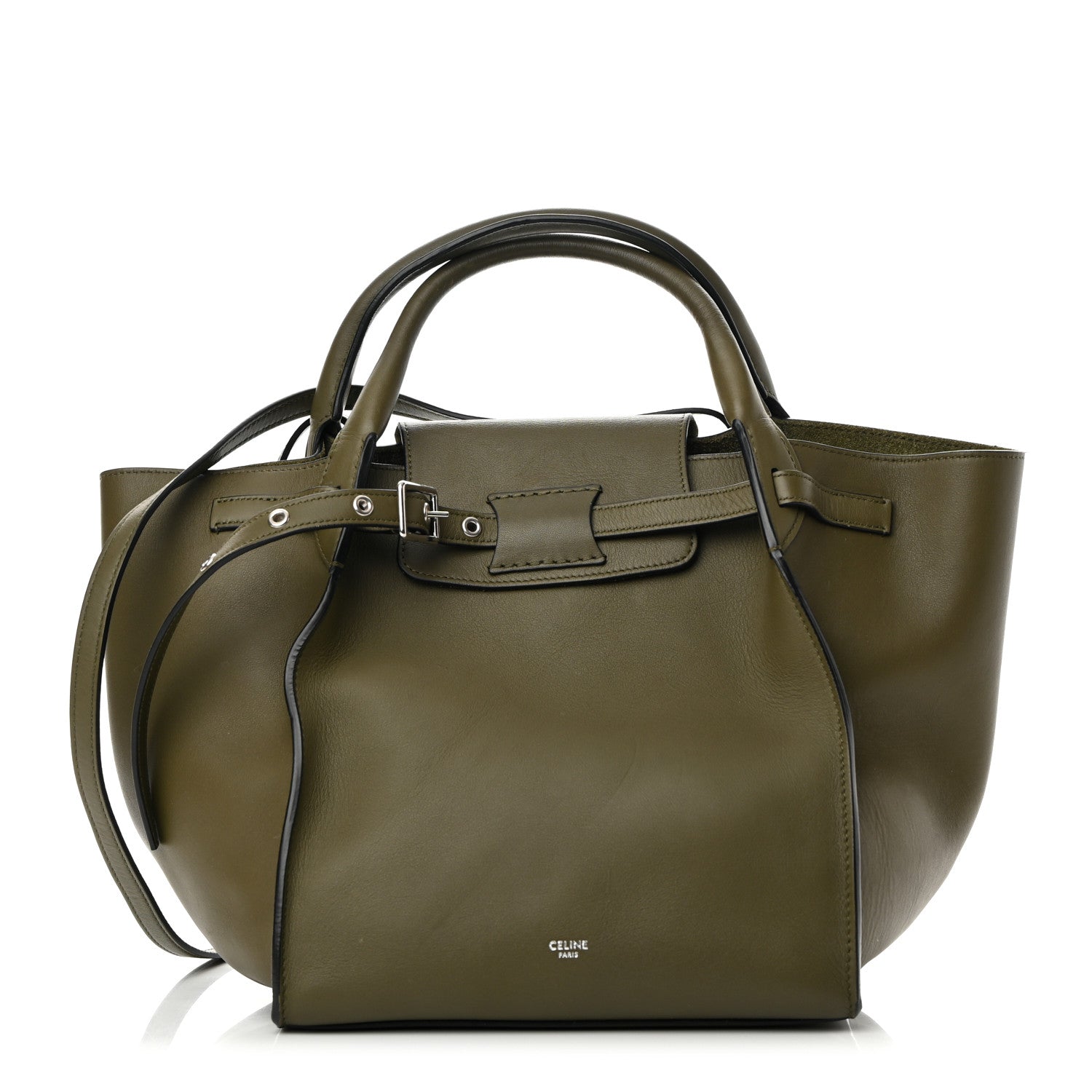 Celine Smooth Calfskin Small Big Bag Army Green 1 of 16