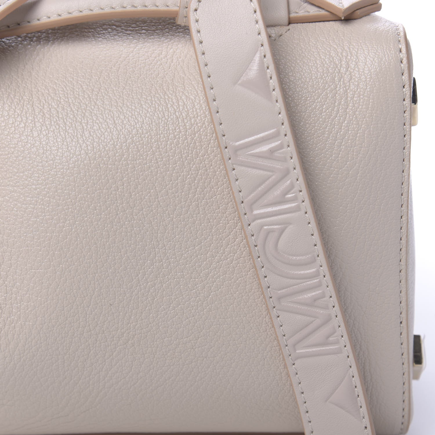 MCM Goatskin Milano Boston Bag Pink Tint 9 of 9