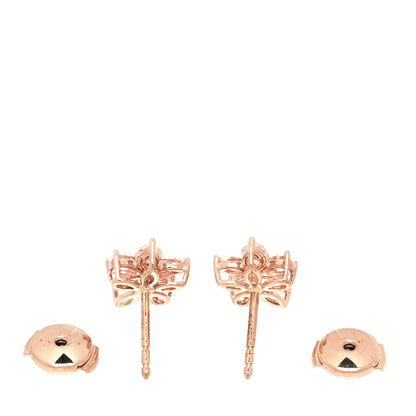 Tiffany 18K Rose Gold Diamond Medium Victoria Mixed Cluster Earrings 4 of 5
