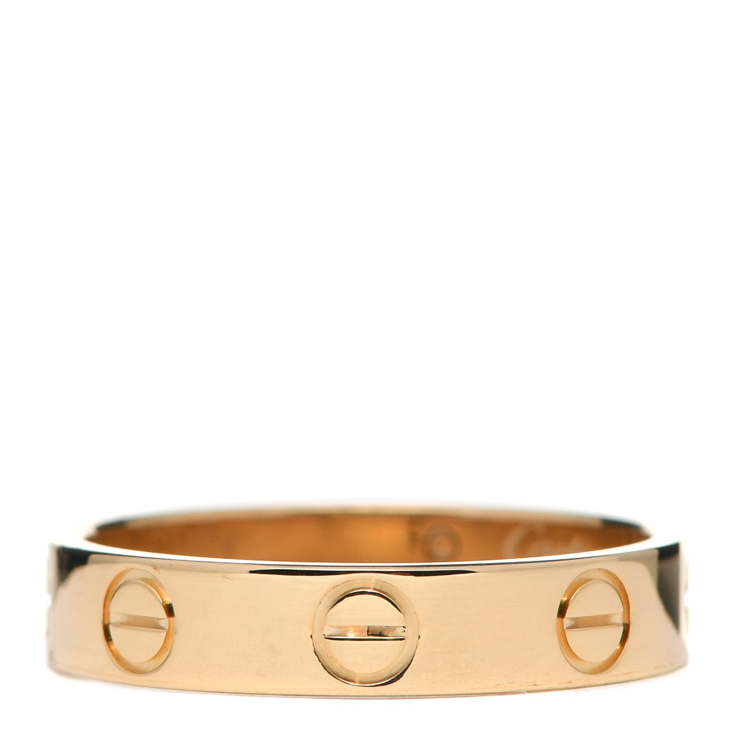 18K Yellow Gold 3.5mm LOVE Wedding Band Ring 49 4.75