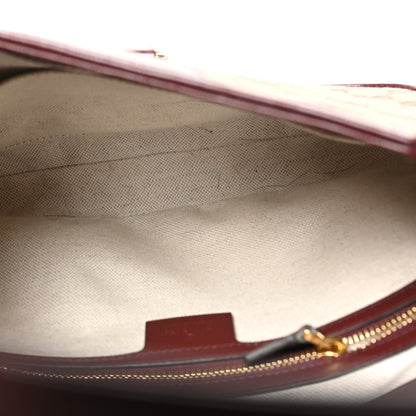Gucci Monogram Azalea Calfskin Web Small Jackie 1961 Hobo Sahara Rubino Chardonnay 5 of 10