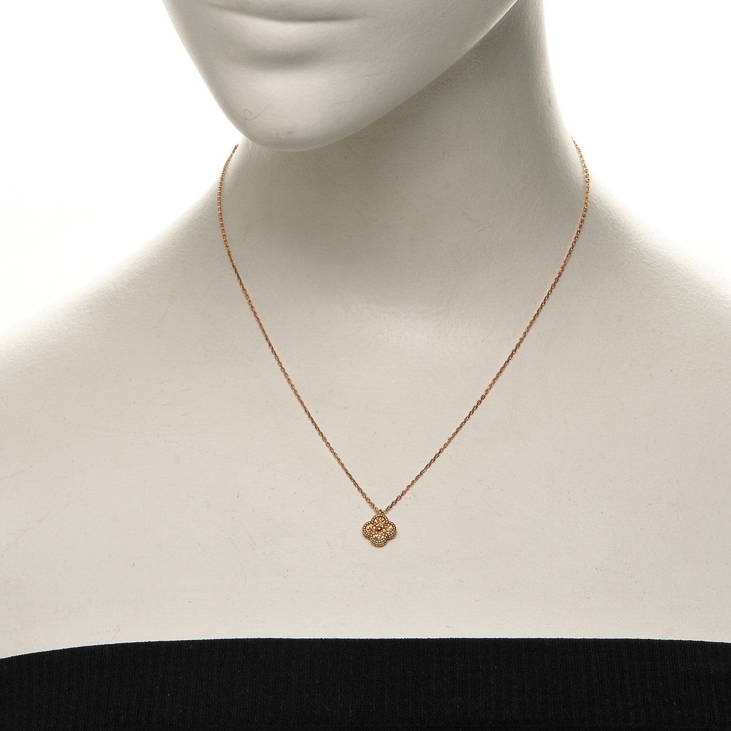 Van Cleef & Arpels 18K Rose Gold Sweet Alhambra Pendant Necklace 2 of 5