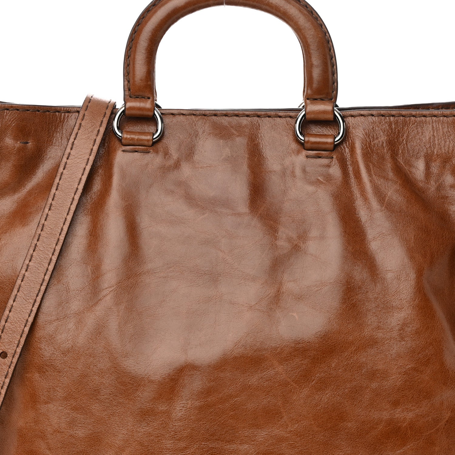Prada Vitello Shine Tote Palissandro 7 of 16