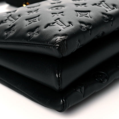 Louis Vuitton Lambskin Embossed Monogram Coussin MM Black 9 of 10