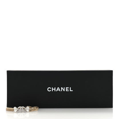 Chanel Crystal CC Heart Chain Bracelet Gold 5 of 5