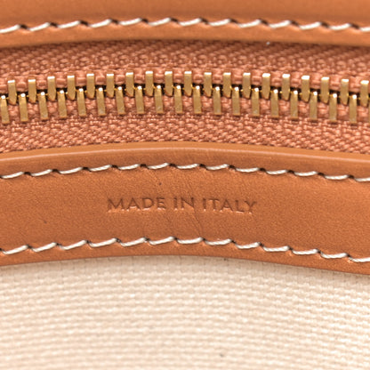 Celine Canvas Calfskin Horizontal Cabas Natural Tan 6 of 9