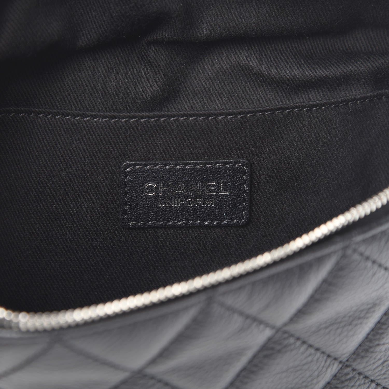 Chanel Grained Calfskin Quilted Waist Belt Bag Black 6 of 13