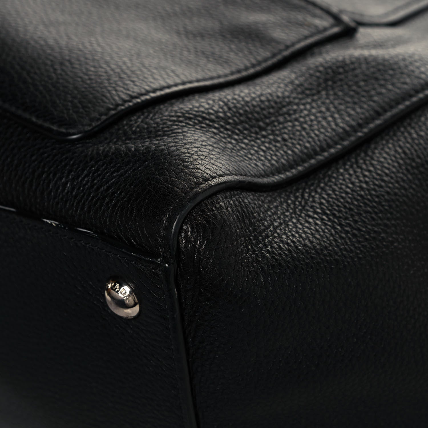 Prada Glace Calf Twin Pocket Tote Black 10 of 17