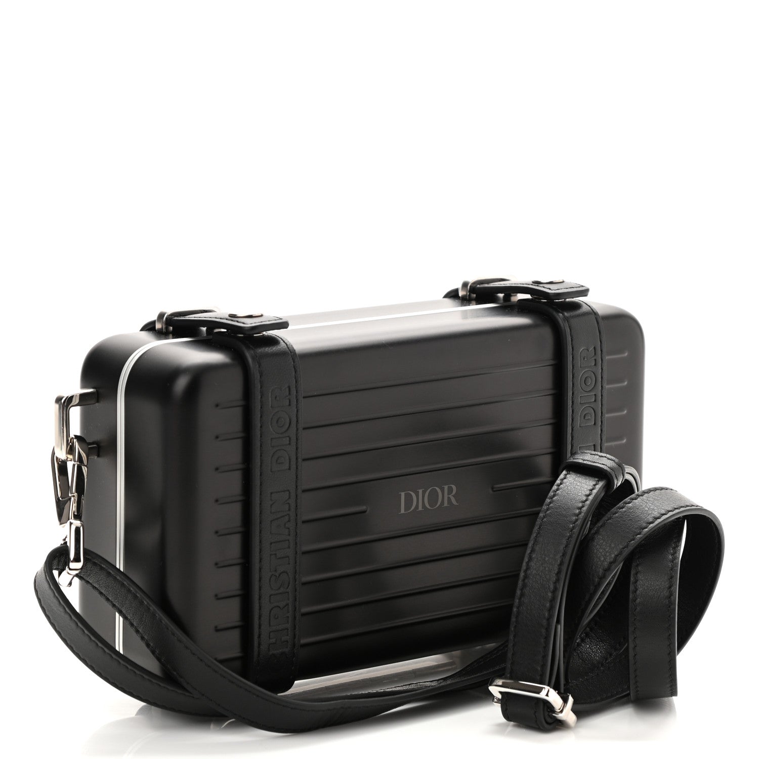 Christian Dior X RIMOWA Aluminum Personal Clutch On Strap Black 2 of 9