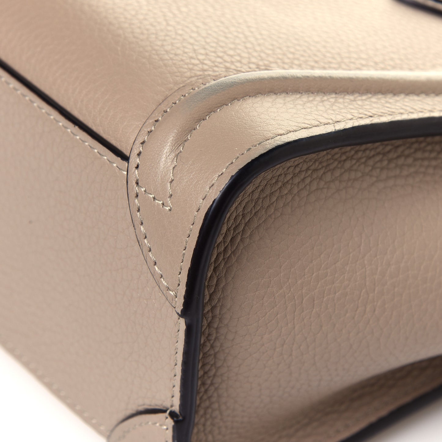 Drummed Calfskin Nano Luggage Dune