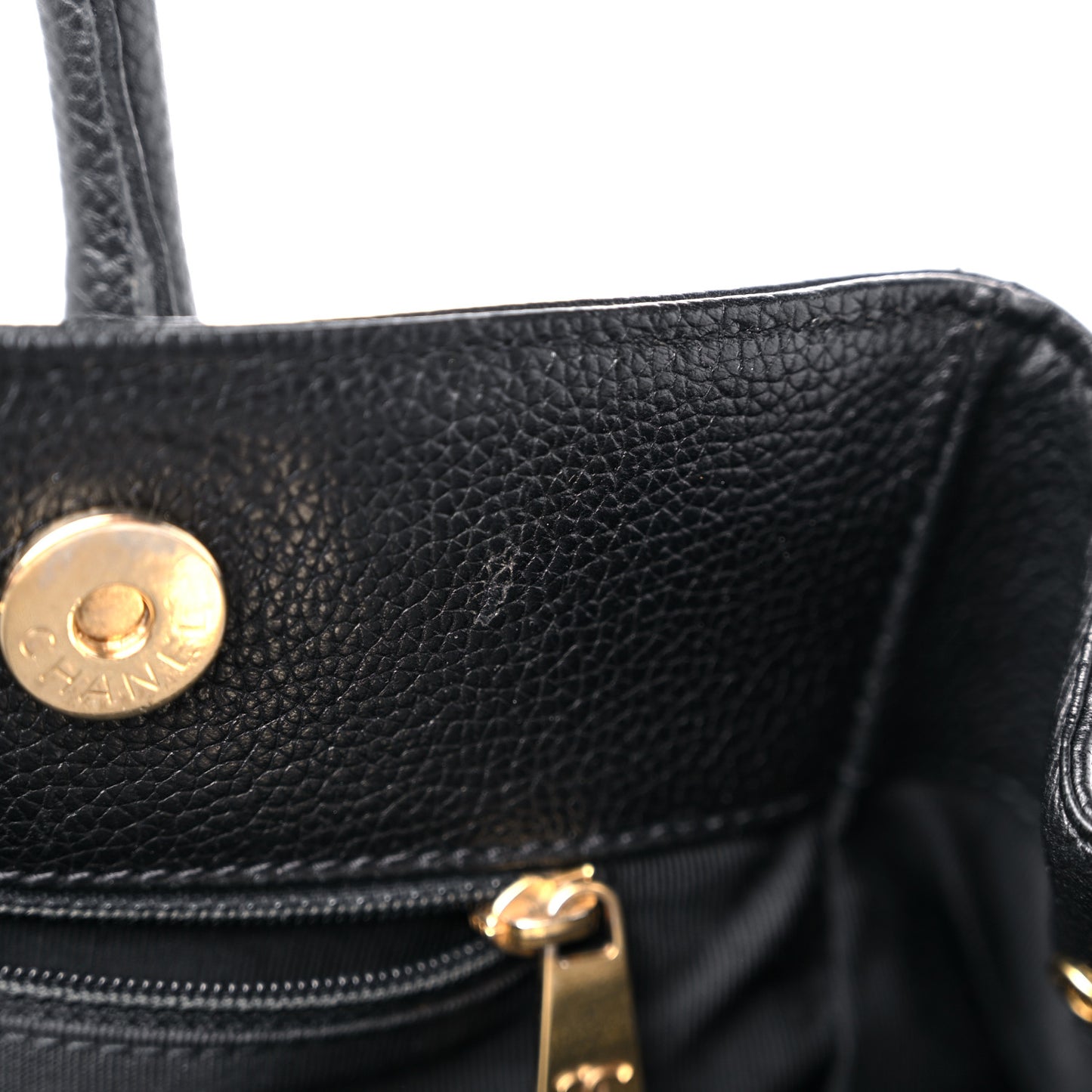 Calfskin Tall Cerf Tote Black