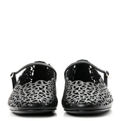 Hermes Calfskin Meli Ballet Flats 38.5 Black 3 of 10