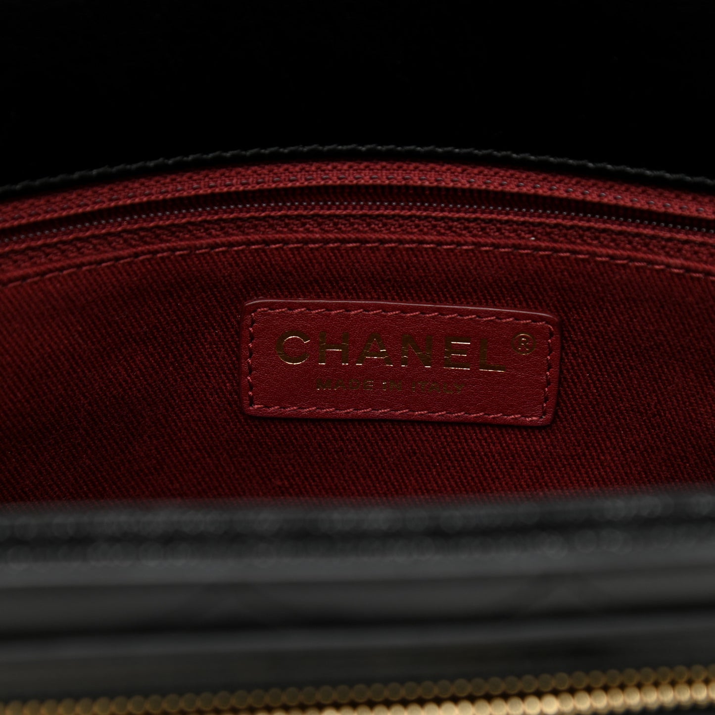 Denim Calfskin Quilted Small Flap Black