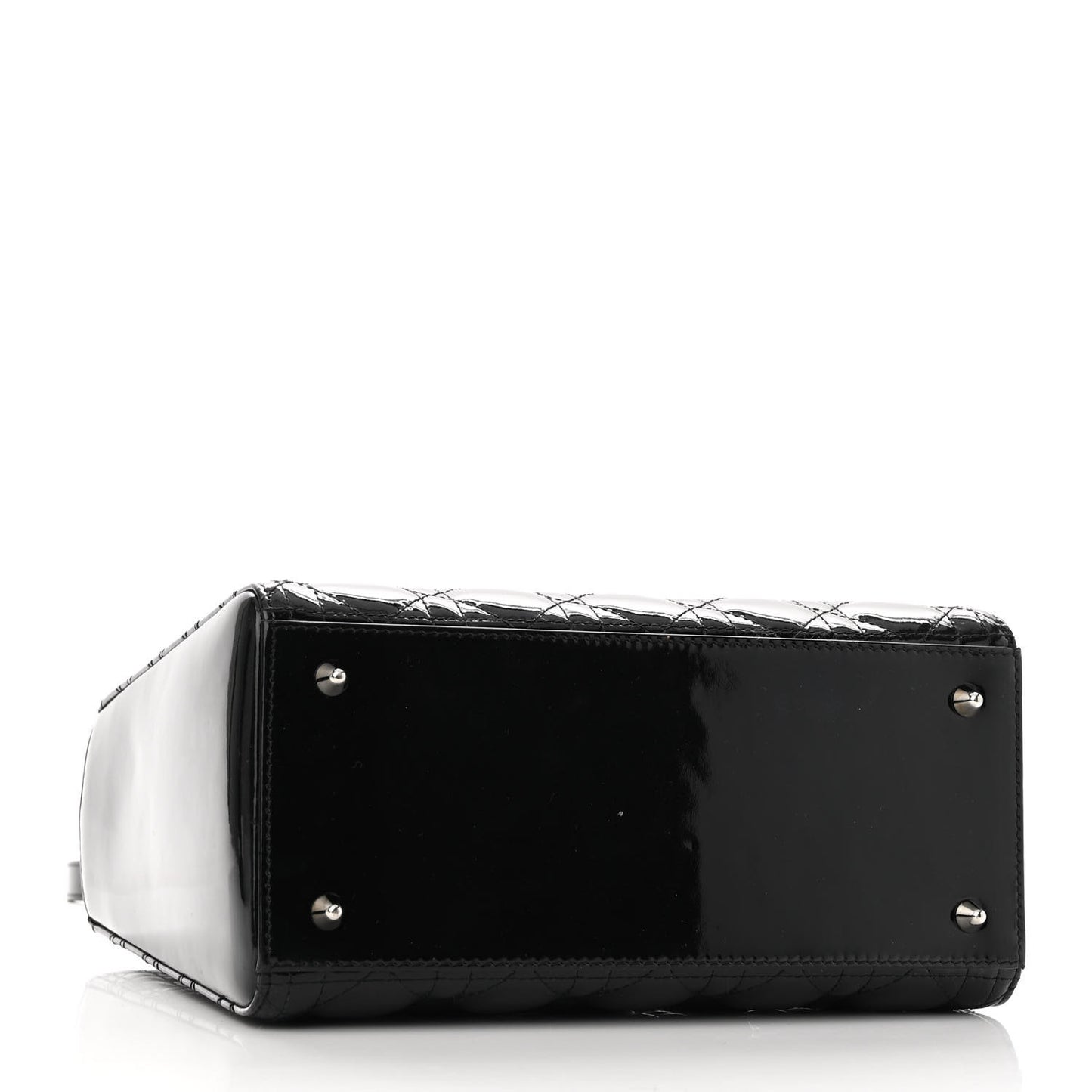 Patent Cannage Medium Lady Dior Black