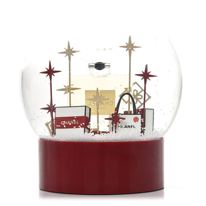 Chanel Glass N°5 Perfume Bottle Snow Globe Red 3 of 8