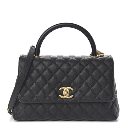 Chanel Caviar Quilted Small Coco Handle Flap Black 1 of 11