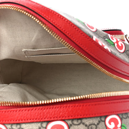 Gucci GG Supreme Monogram Apple Small Retro Interlocking G Day Backpack Beige Multicolor Lobster Red 5 of 11