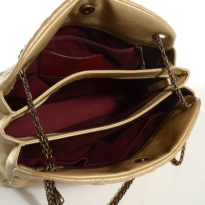 Chanel Calfskin Large Just Mademoiselle Bowling Bag Gold 5 of 7