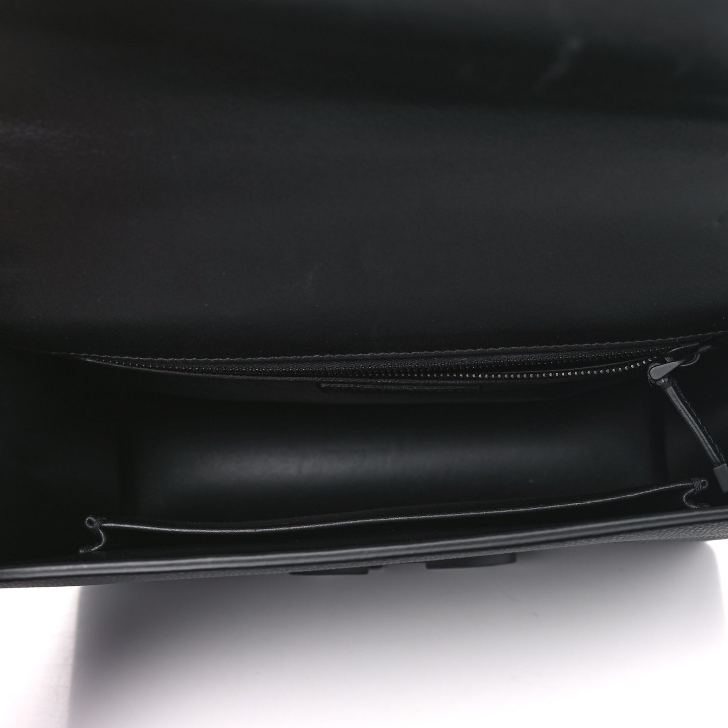 Ultra Matte Grained Calfskin 30 Montaigne Flap Bag Black