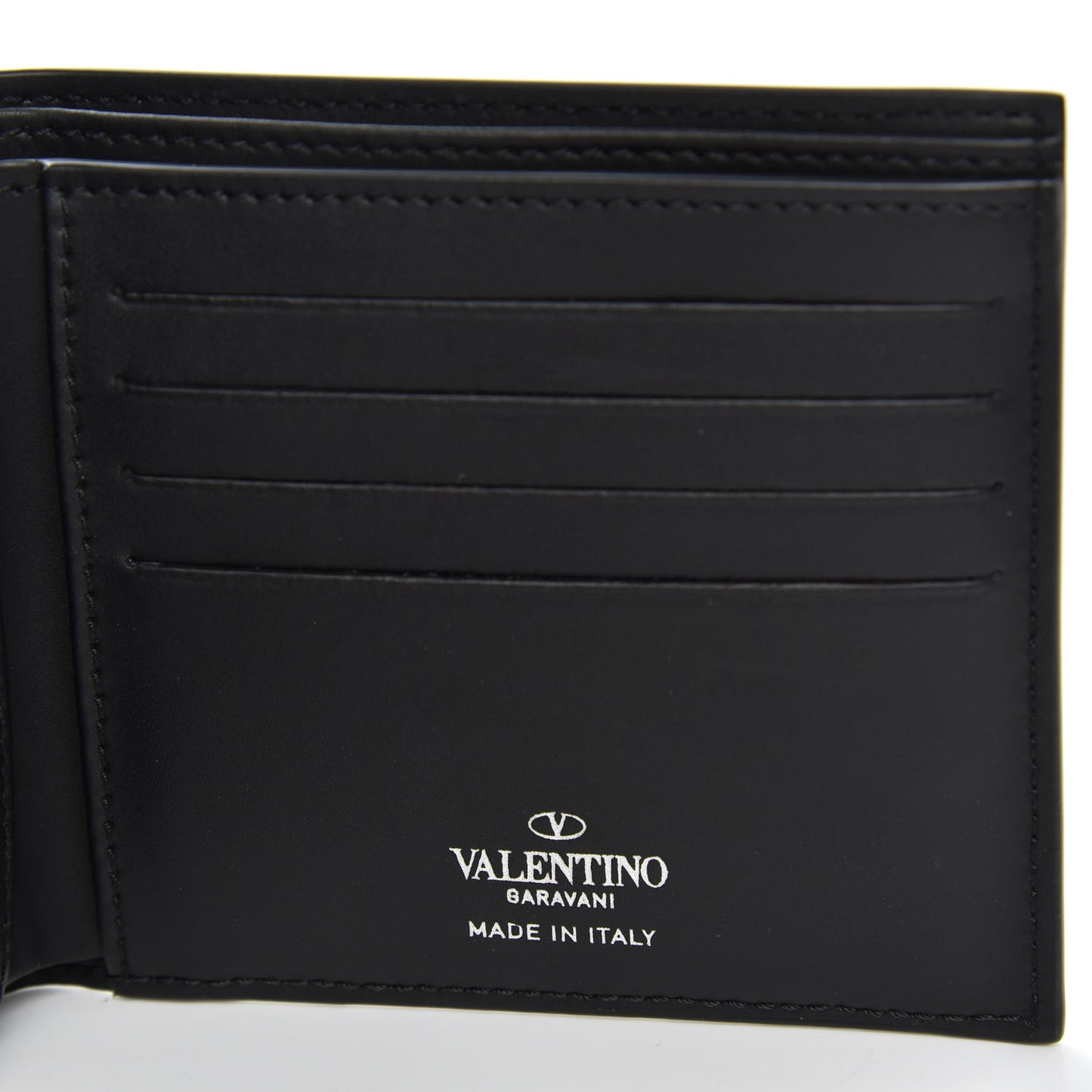 Vitello Mens VLTN Bi-Fold Wallet Black Green