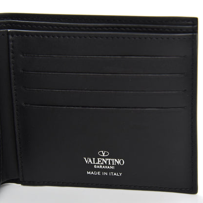 Valentino Garavani Vitello Mens VLTN Bi-Fold Wallet Black Green 6 of 6