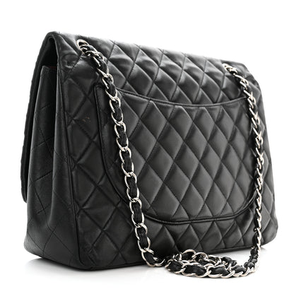 Chanel Lambskin Quilted Maxi Single Flap Black 3 of 13