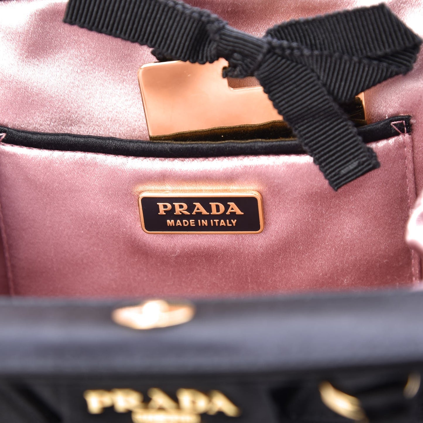 Satin Evening Bag Black