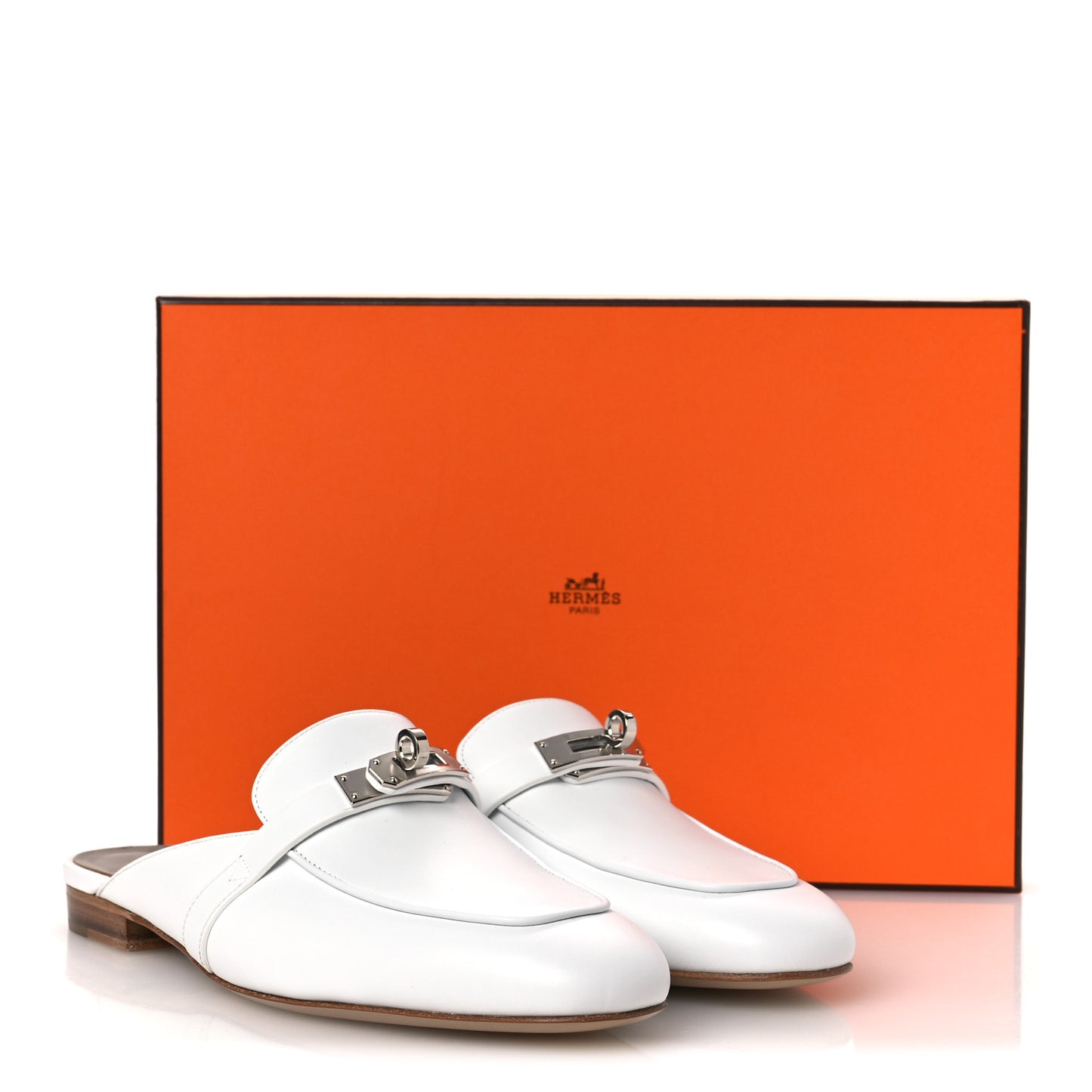 Calfskin Oz Mules 38 White