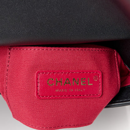 Chanel Calfskin Quilted Chain Small Hobo Bag Black 6 of 10