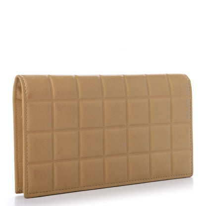 Chanel Lambskin Quilted Chocolate Bar Long Wallet Beige 3 of 10