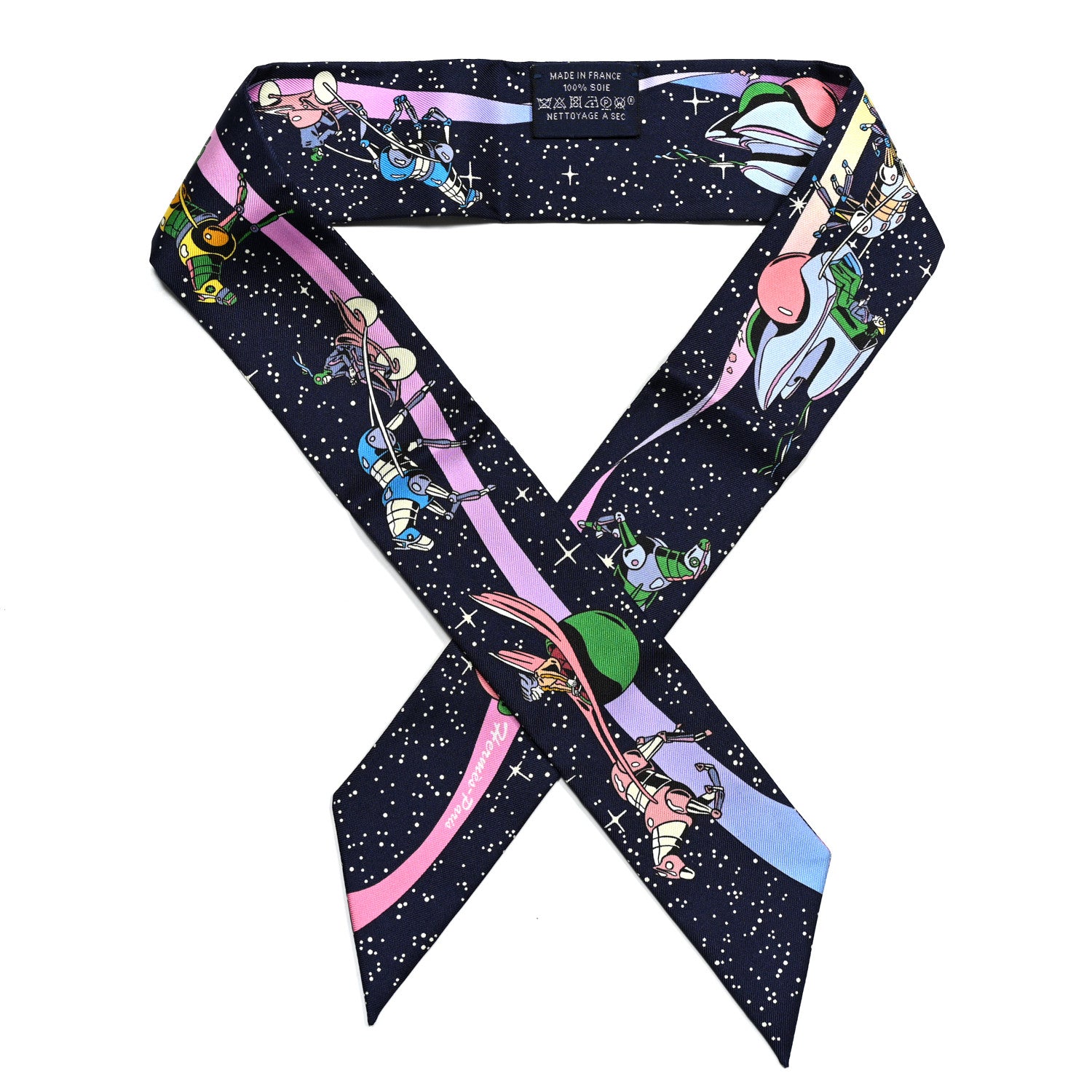 Hermes Silk Space Derby Twilly Marine Rose Multicolor 1 of 4