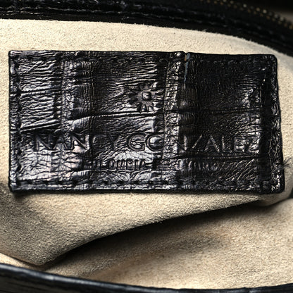Nancy Gonzalez Crocodile Foldover Clutch Black 7 of 12