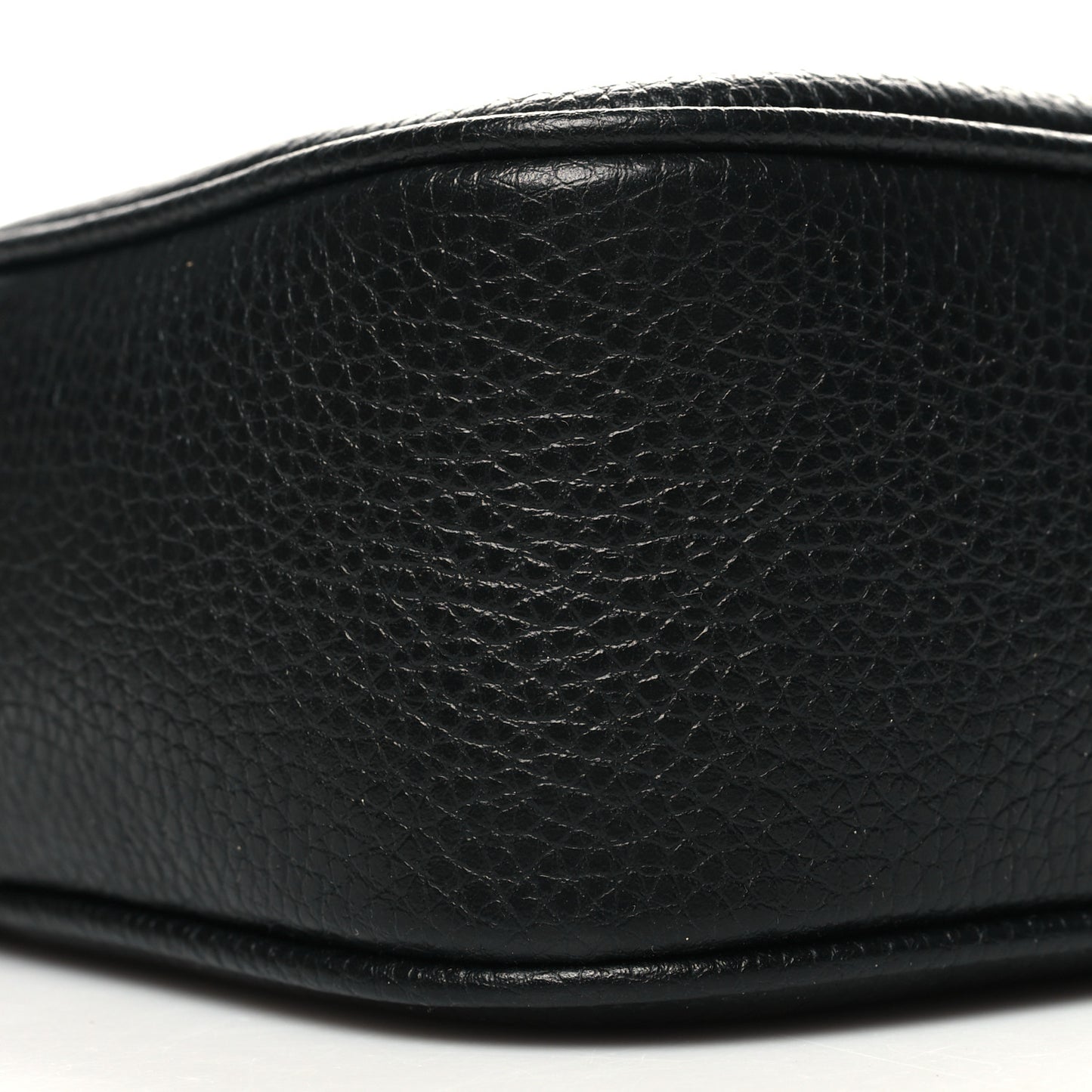 Pebbled Calfskin Small Soho Disco Bag Black