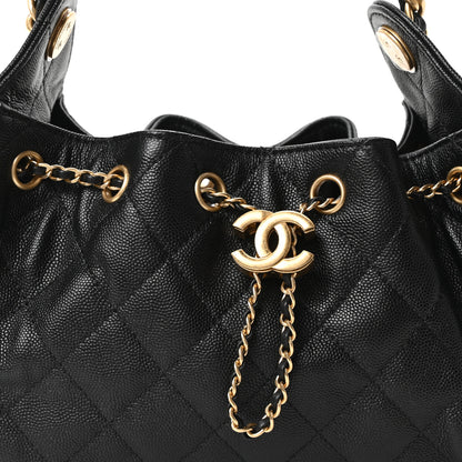 Chanel Caviar Quilted Mini Chanel 25 Handbag Black 8 of 10