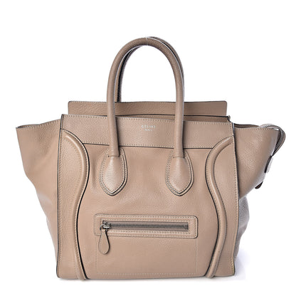 Celine Drummed Calfskin Mini Luggage Dune 1 of 16
