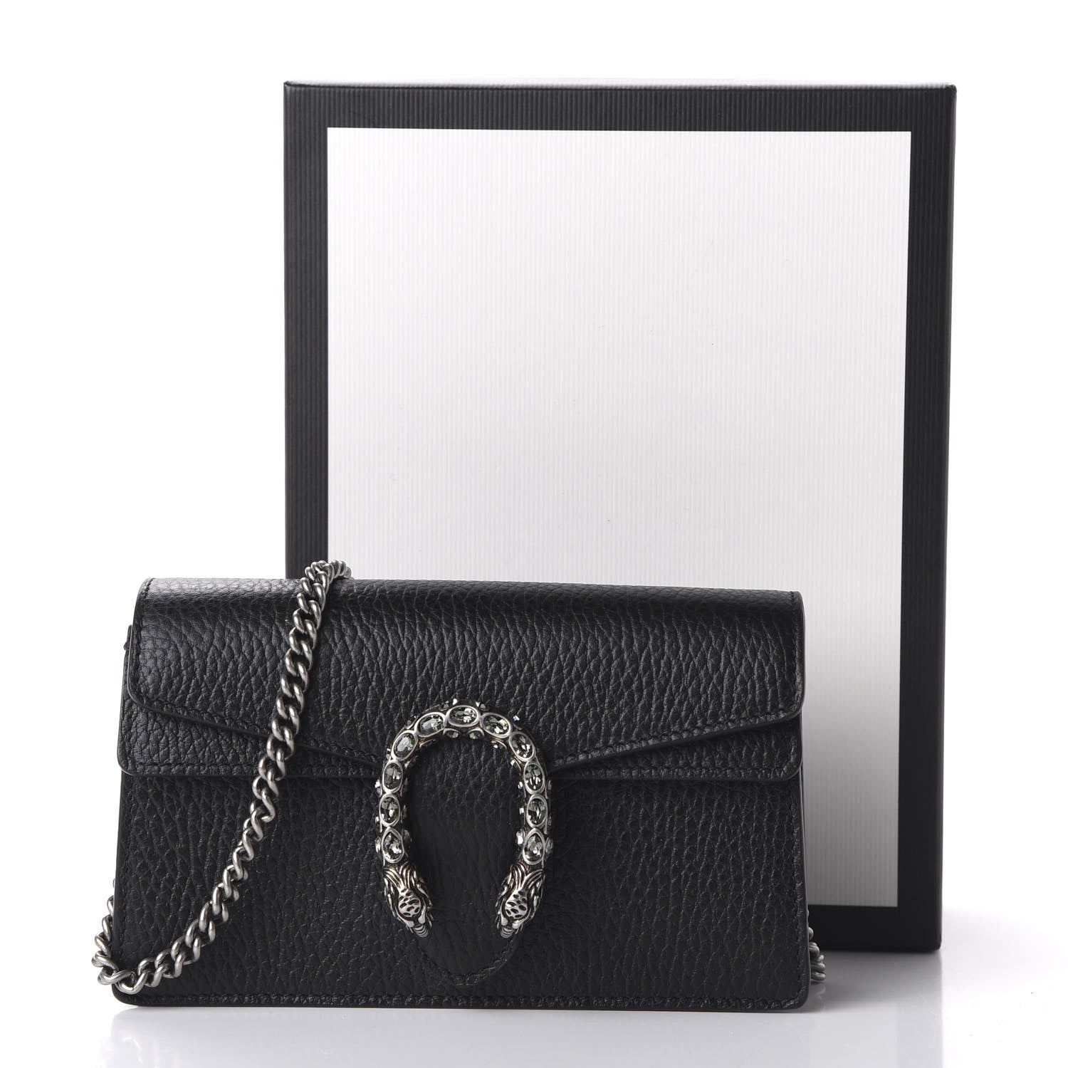 Gucci Calfskin Super Mini Dionysus Shoulder Bag Black 10 of 10