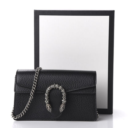 Gucci Calfskin Super Mini Dionysus Shoulder Bag Black 10 of 10