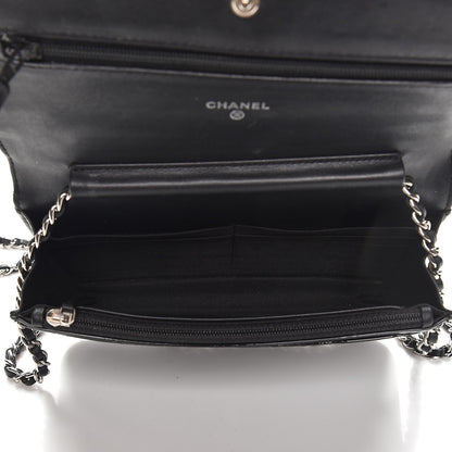 Chanel Patent Quilted Brilliant Wallet On Chain WOC Black 5 of 8
