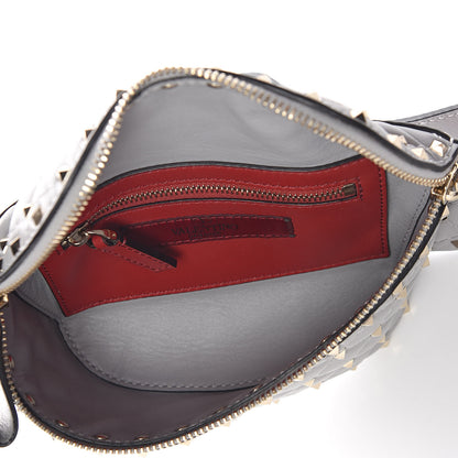 Valentino Garavani Nappa Rockstud Spike Belt Bag 85 Pastel Grey 5 of 8