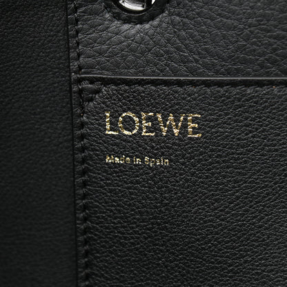 Loewe Jacquard Anagram Calfskin East West Tote Navy Black 6 of 8