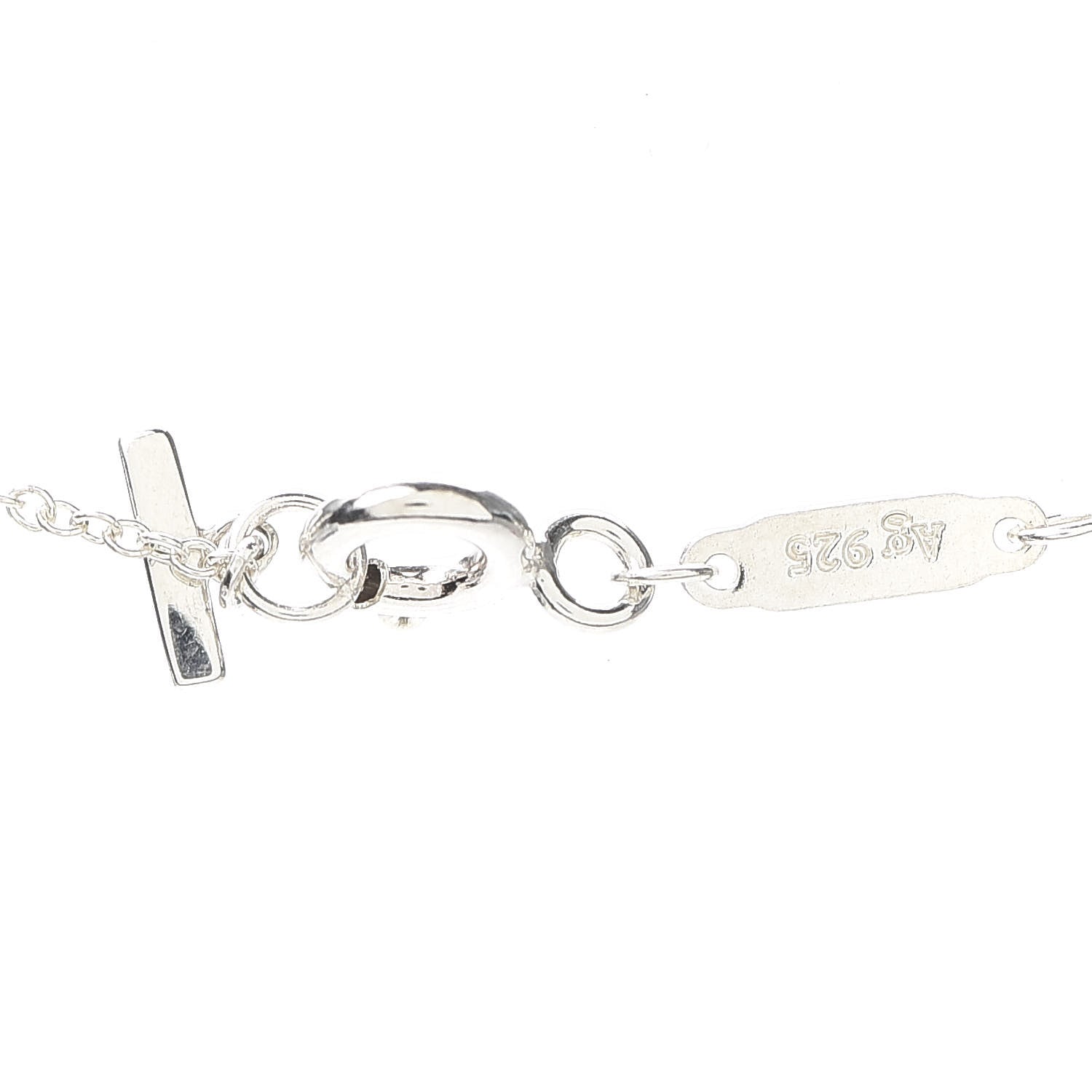 Tiffany Sterling Silver Small T Smile Pendant Necklace 4 of 6