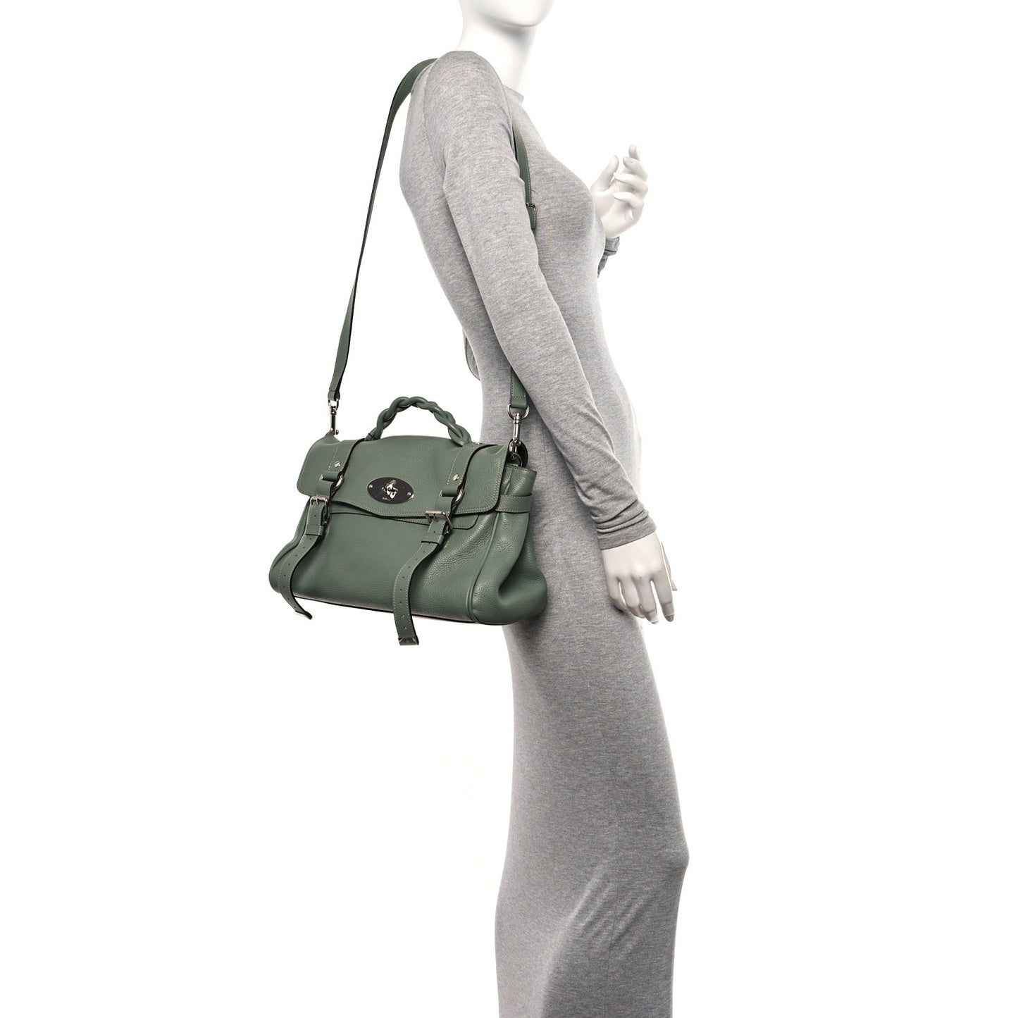 Smooth Calfskin Medium Alexa Pavement Cambridge Green
