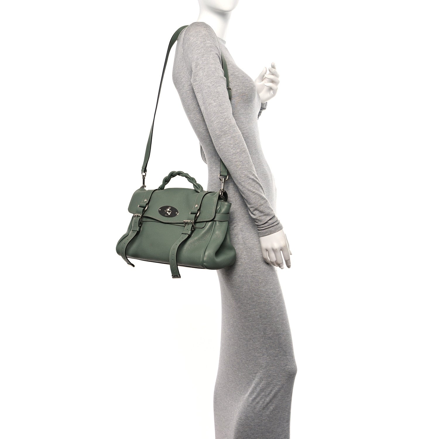 Mulberry Smooth Calfskin Medium Alexa Pavement Cambridge Green 2 of 10