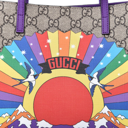 Gucci GG Supreme Monogram Childrens Rainbow Birds Tote 10 of 10