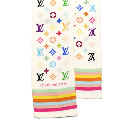 Louis Vuitton Silk Monogram Multicolor Bandeau White 2 of 3