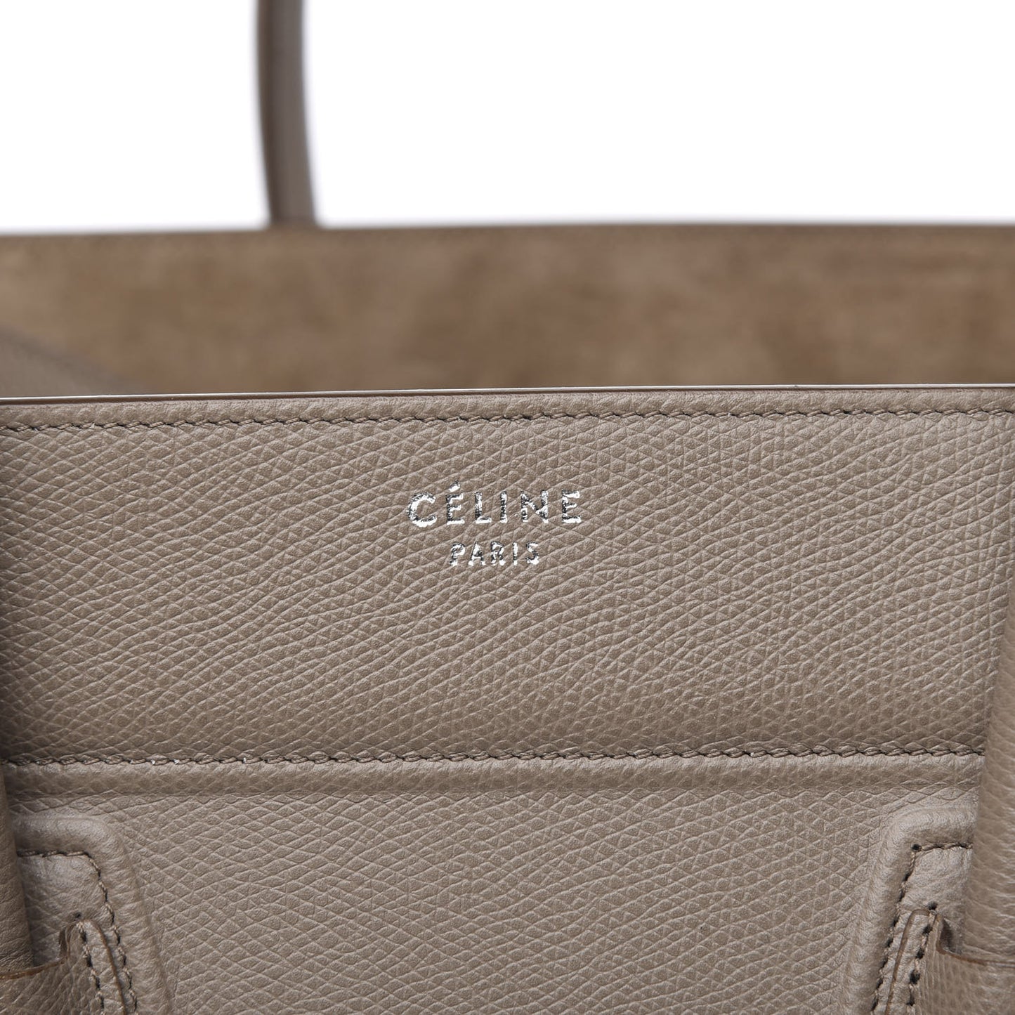 Baby Grained Calfskin Medium Phantom Luggage Taupe
