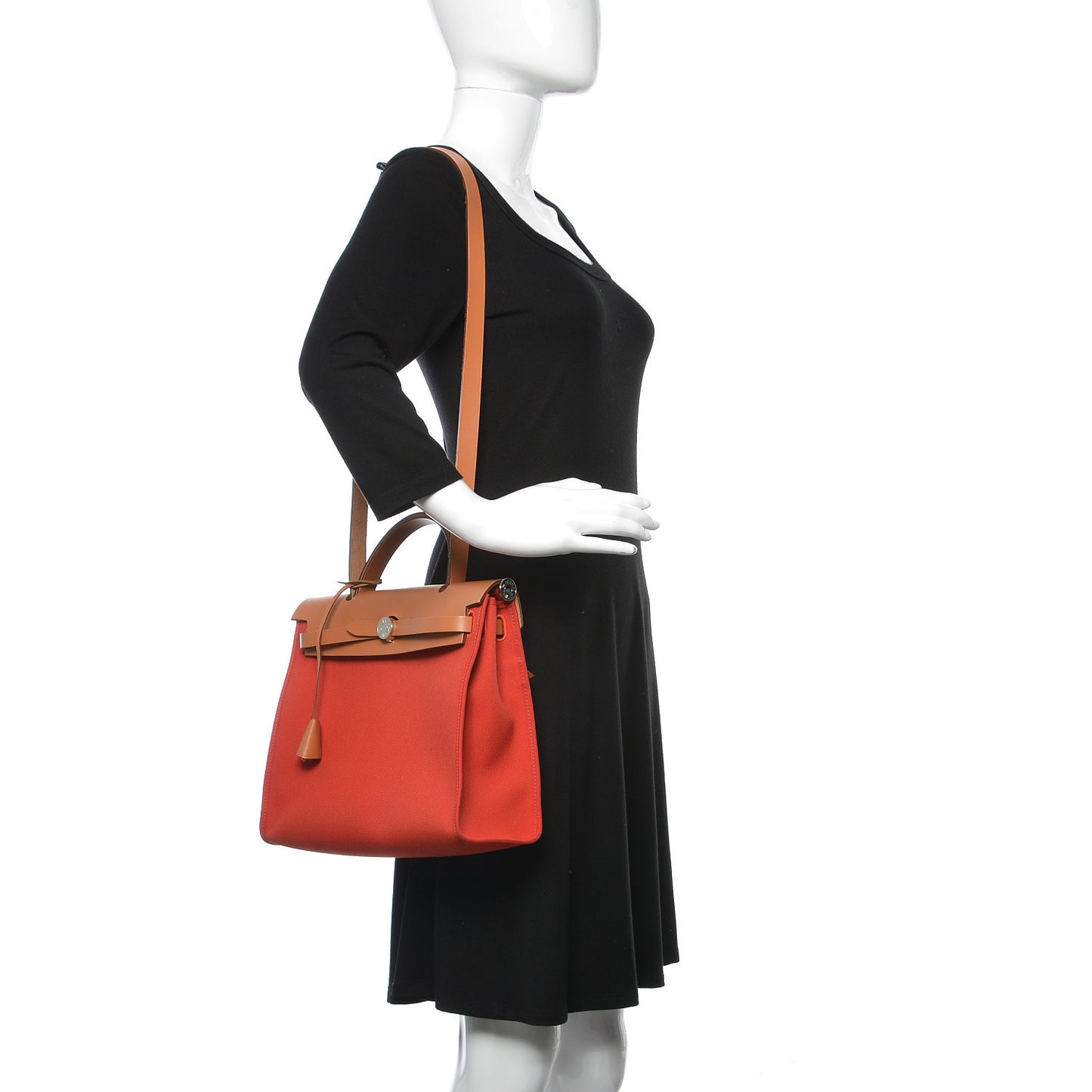 Vache Hunter Toile Herbag Zip 31 PM Rouge Tomate Natural