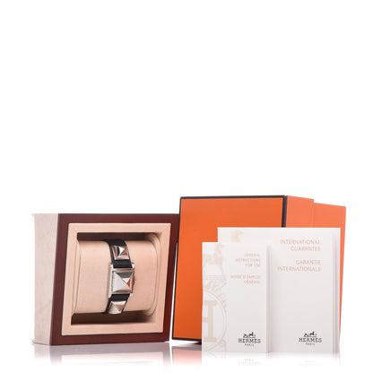 Hermes Stainless Steel Epsom 23mm Medor Quartz Watch Noir 10 of 10