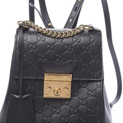 Gucci Guccissima Signature Padlock Backpack Black 7 of 9