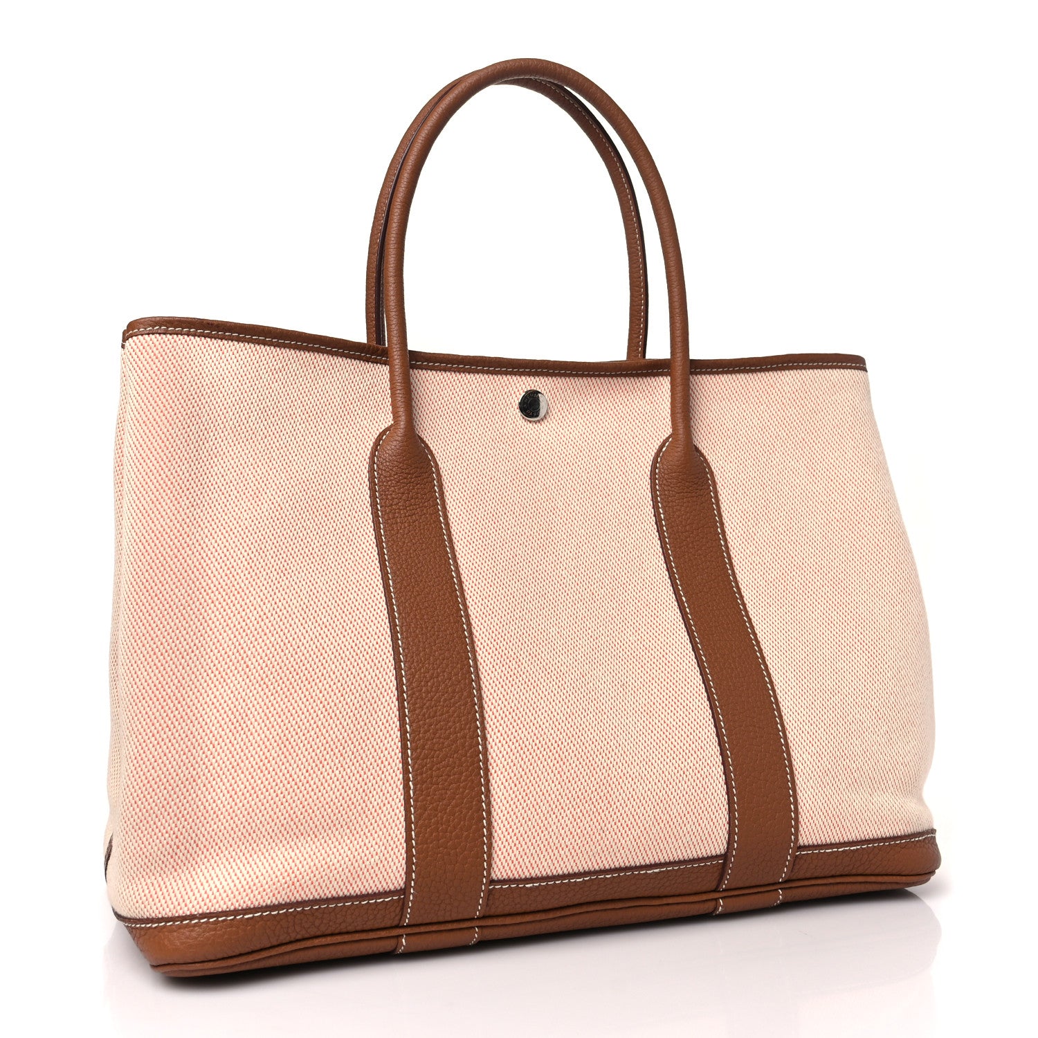 Hermes Twill H Negonda Garden Party 36 MM Tote Ecru Desert Gold 3 of 11